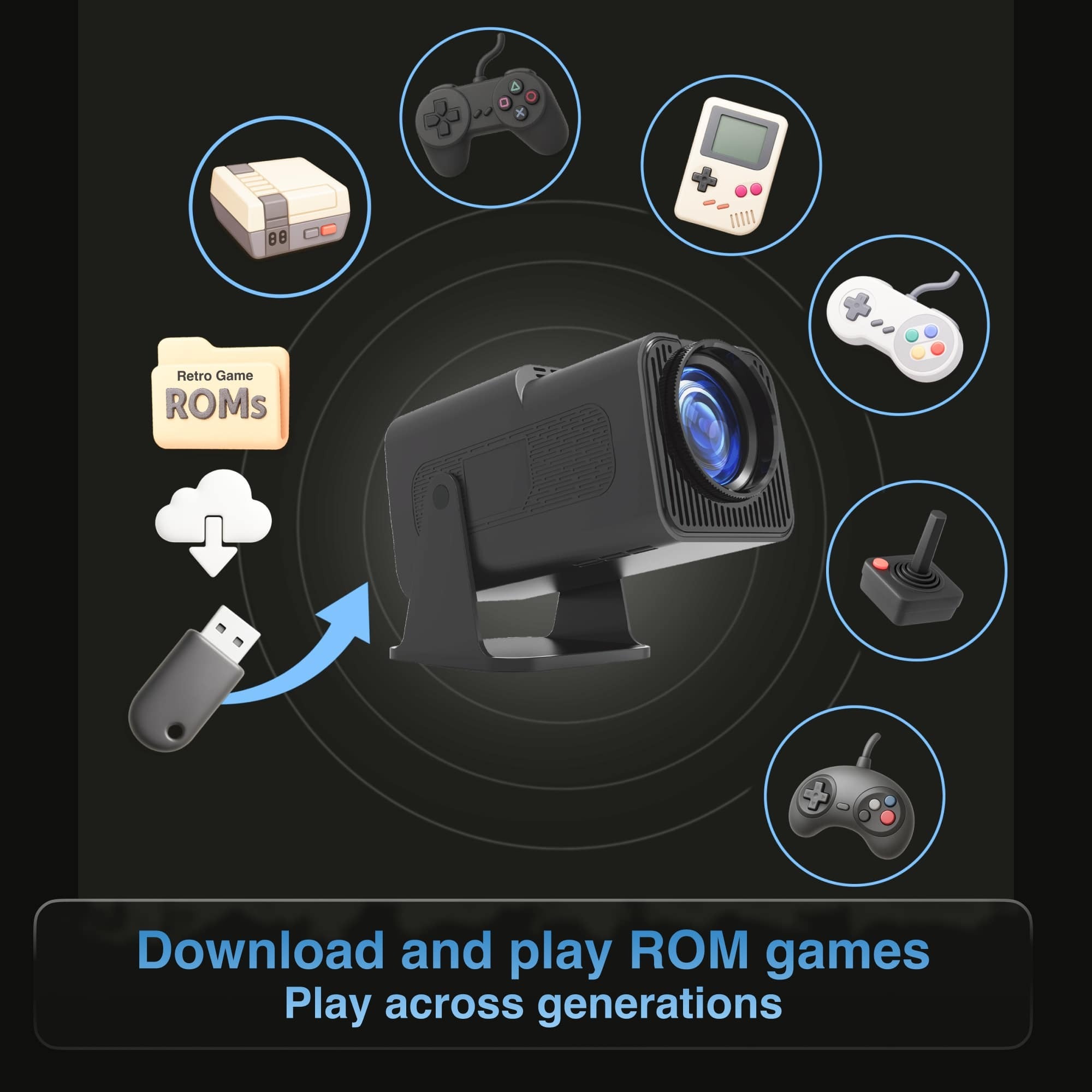 Download and play ROM games across generations